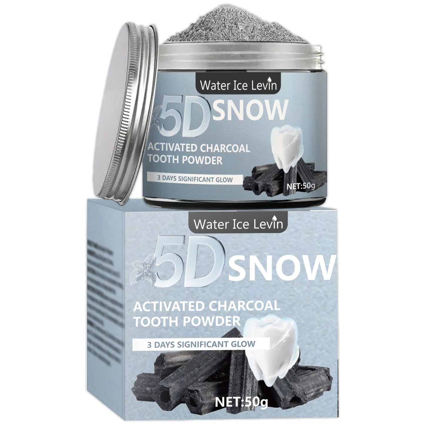 Bamboo Charcoal Teeth Whitening Powder - Natural Whitening and Deep Cleaning for Men and Women, Fresh Breath Daily Use Toothpaste, 1 Piece